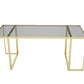 TrackDesign JACKIE| Brass and Glass Table
