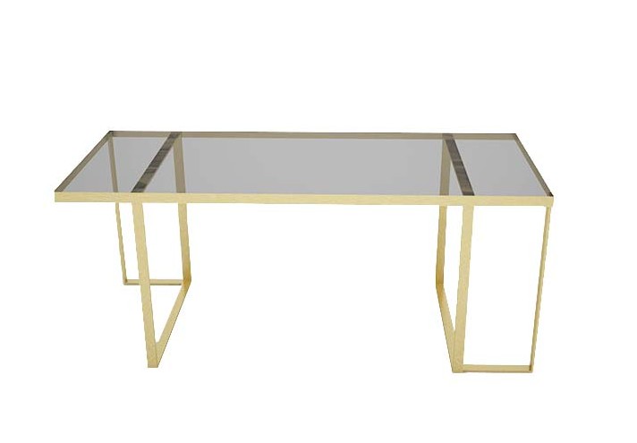 TrackDesign JACKIE| Brass and Glass Table