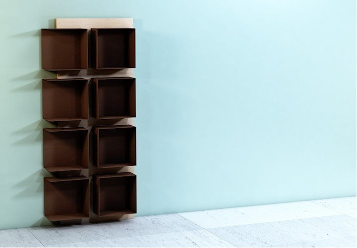 TrackDesign Left MODULO | Corten Bookcase