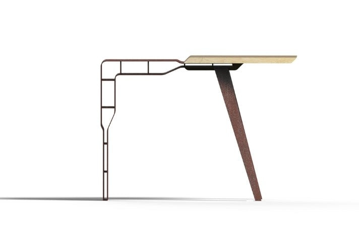 TrackDesign MESETA | Wood and Corten Console