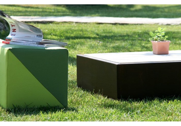 TrackDesign OPLÀ | Corten Pouf and Coffee Table