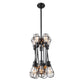 VONN 36" Matte Black VVC31320BL Multi-Pivoting-Arm Chandelier With LED Filament Bulbs