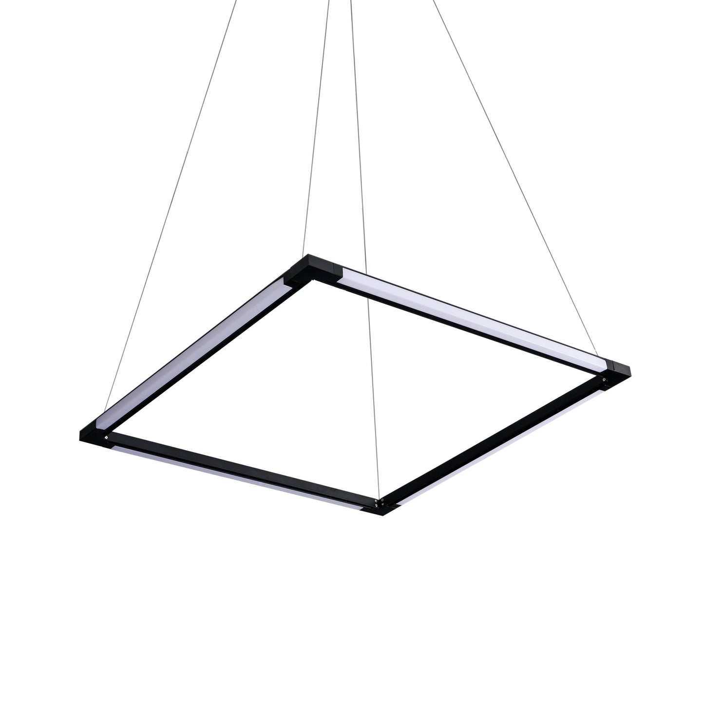 VONN Atria 24" VRC39104BL Integrated LED Height Adjustable Square Chandelier 180 Rotation of Axes