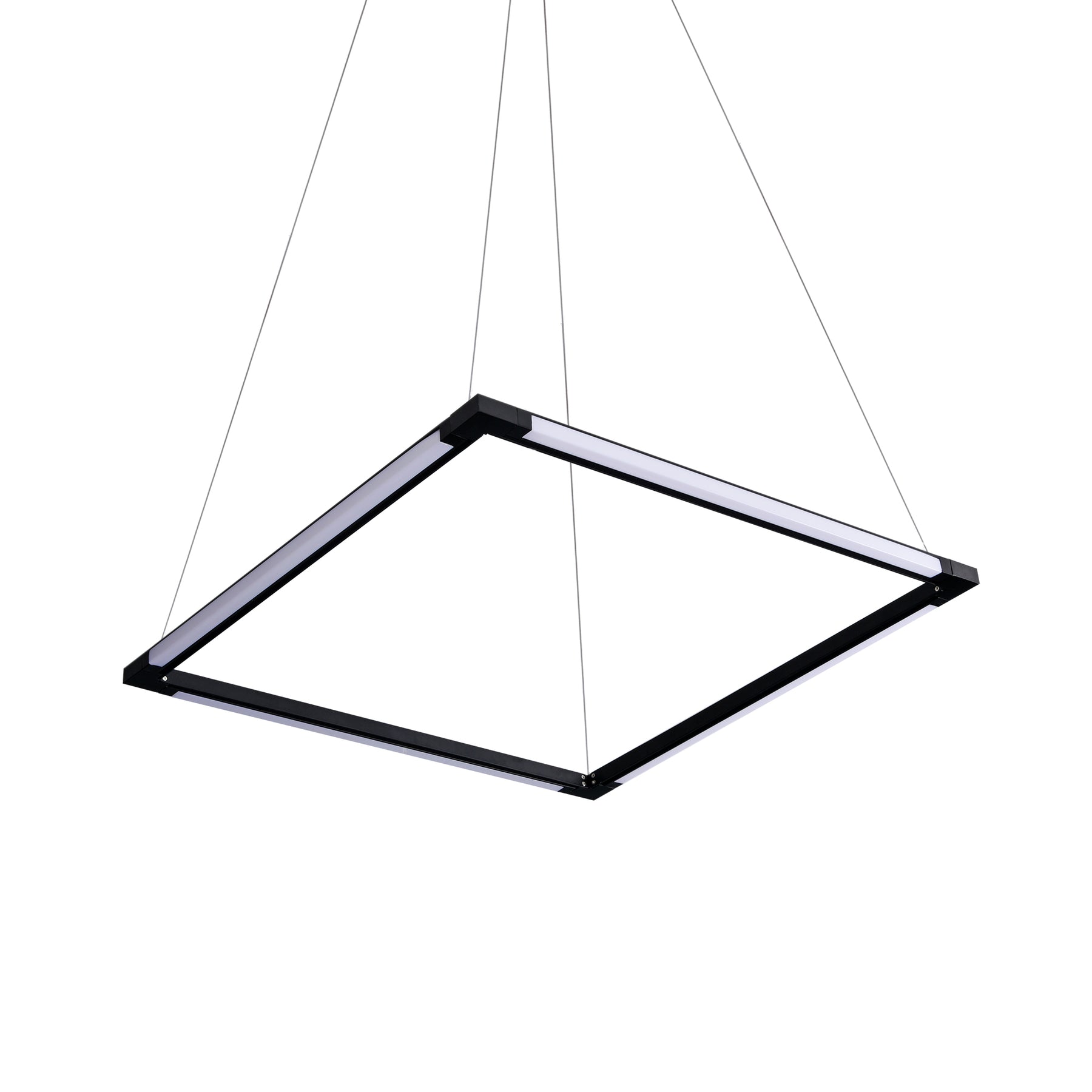 VONN Atria 24" VRC39104BL Integrated LED Height Adjustable Square Chandelier 180 Rotation of Axes