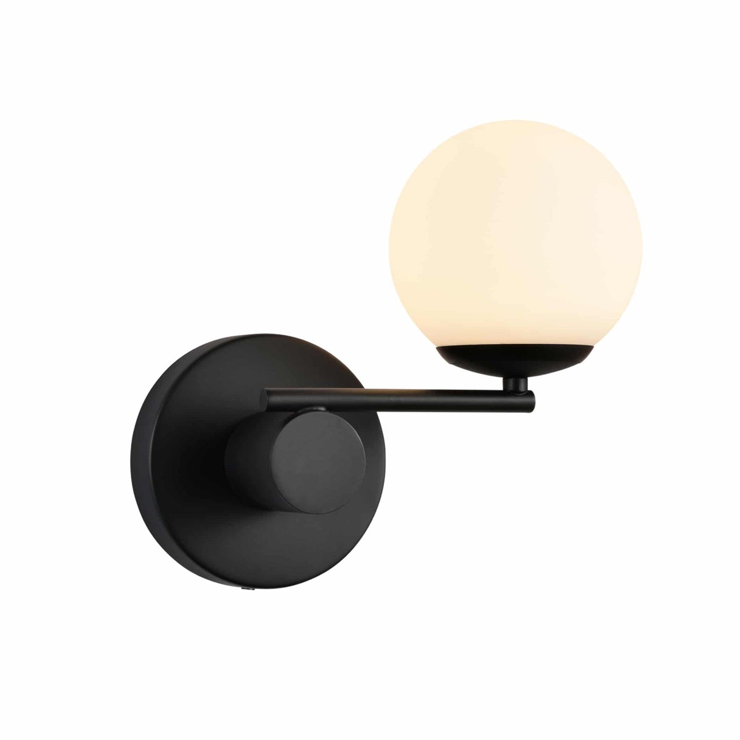 VONN Capri 9" Black Integrated LED Wall Sconce Light With 1 Glass Shade