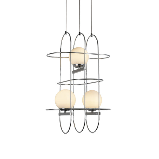 VONN Lyra 16" Chrome Pendant Integrated LED Height Adjustable Chandelier