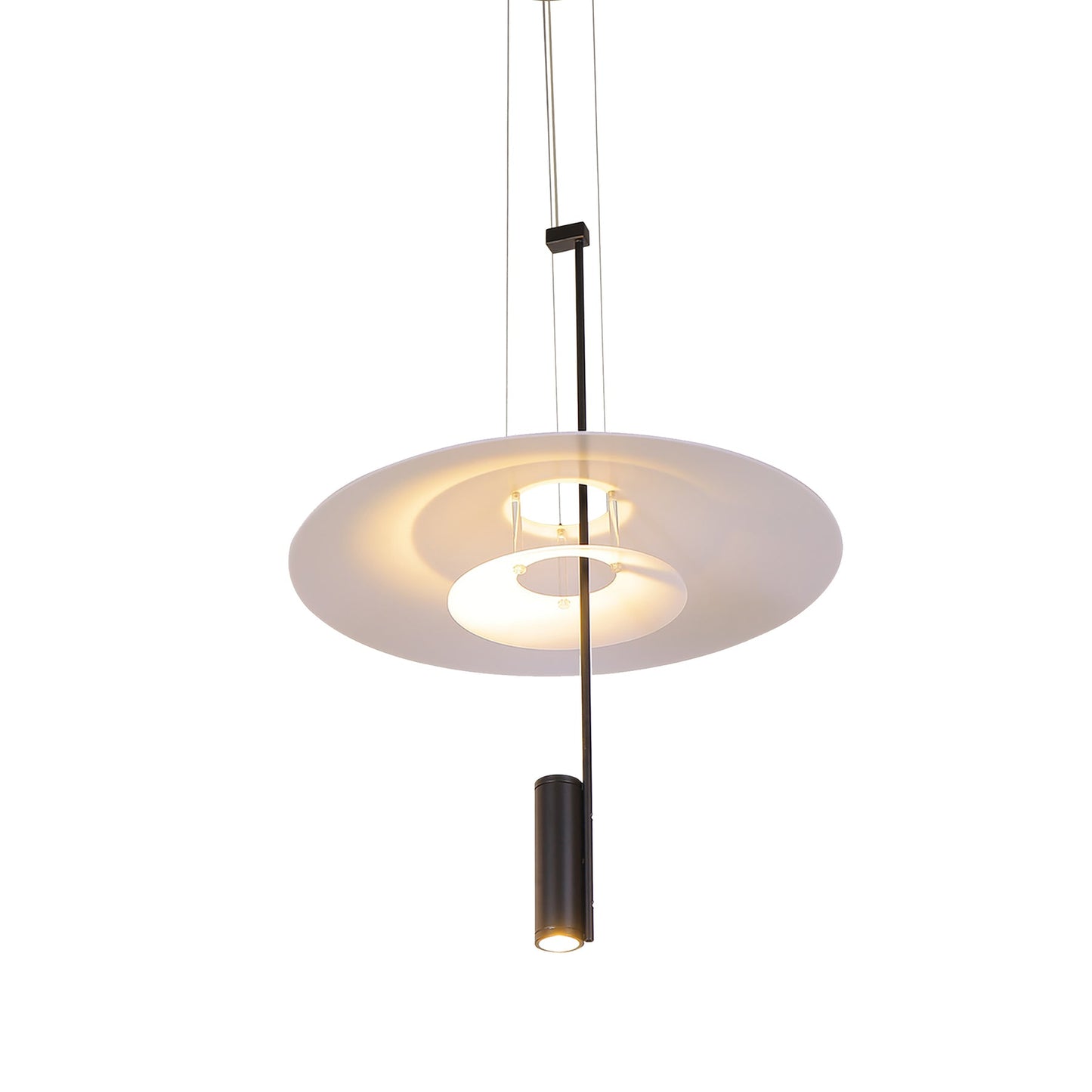 VONN Positano 20" Black Integrated LED Height Adjustable Pendant Light