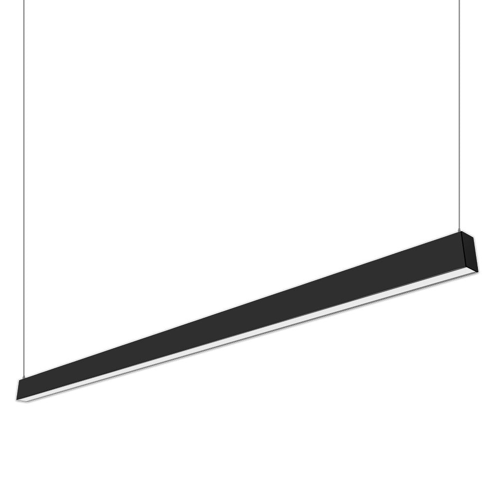 VONN Slim 1.3" 4 ft Black VSL4D10035KBL LED Direct Downlight Suspended/Surface Mount Linear Lighting