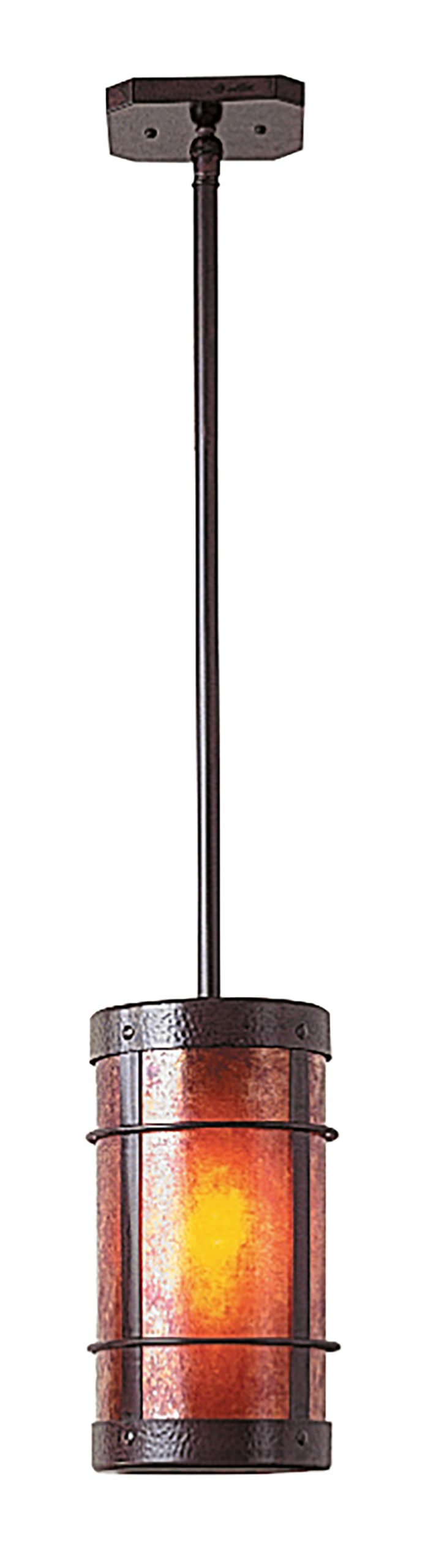 Arroyo Craftsman Valencia 11" Bronze No Roof Stem Mount Pendant With Cream Glass