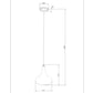 Vanity Art 10" 1-Light LED Compatible Chrome Pendant Light With Clear Glass Shade