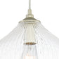 Vanity Art 12" 1-Light LED Compatible Antique Silver Pendant Light With Clear Glass Shade