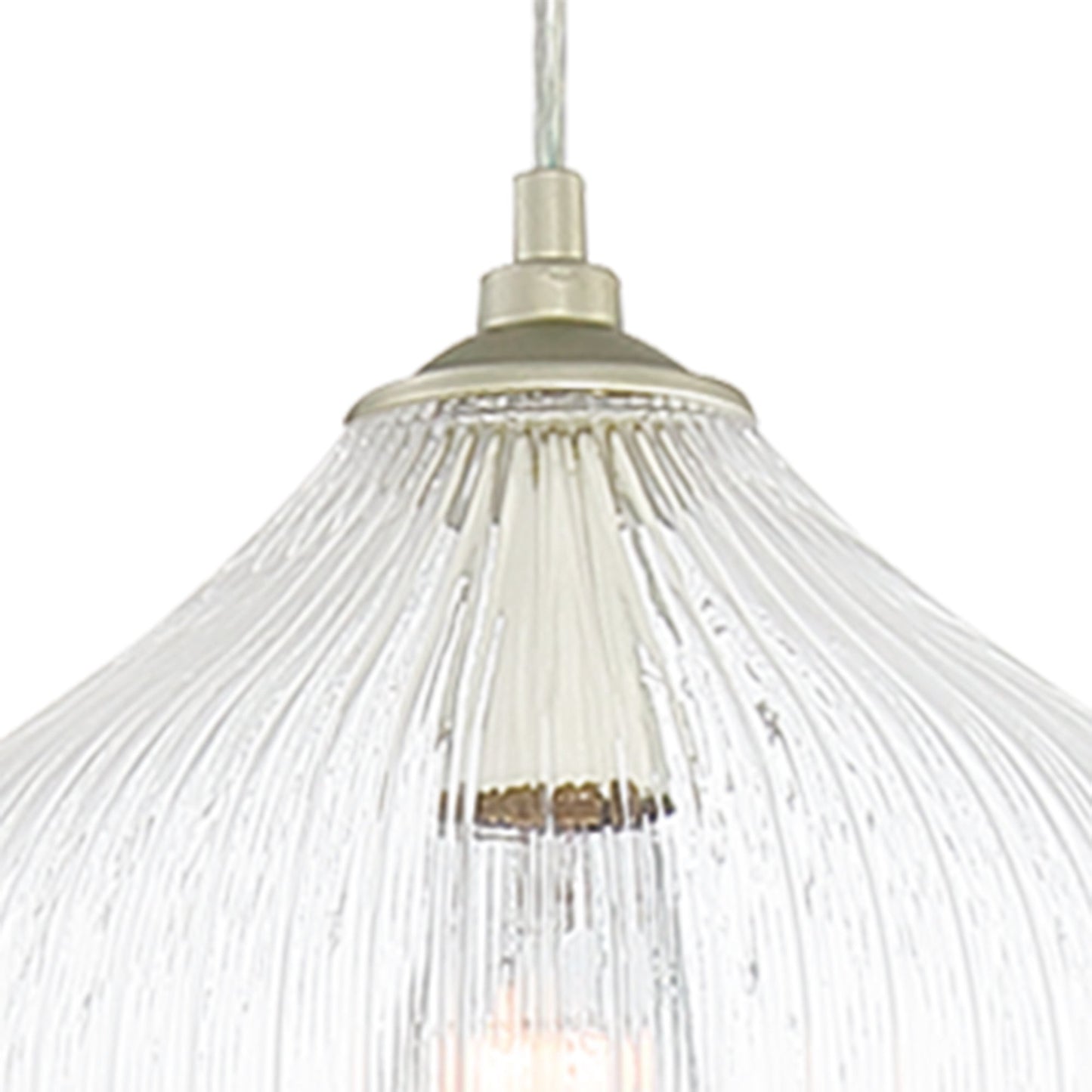 Vanity Art 12" 1-Light LED Compatible Antique Silver Pendant Light With Clear Glass Shade