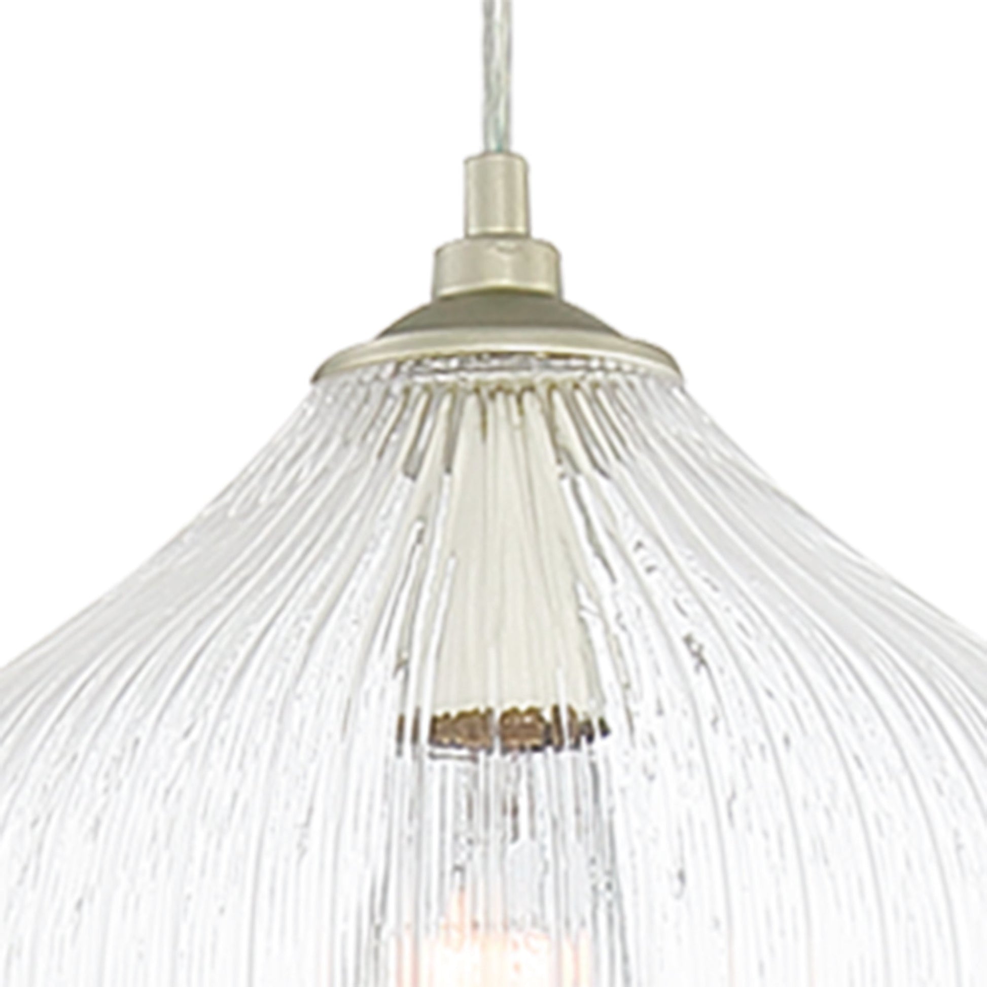 Vanity Art 12" 1-Light LED Compatible Antique Silver Pendant Light With Clear Glass Shade