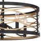 Vanity Art 21" 5-Light LED Black Drum Chandelier Light