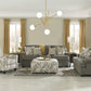 Vanity Art 32" 4-Light Brass Dust Chandelier Light With White Glass Shade
