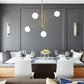 Vanity Art 32" 4-Light Brass Dust Chandelier Light With White Glass Shade