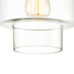 Vanity Art 7" 1-Light LED Compatible Black Pendant Light With Clear Glass Shade