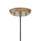 Vanity Art 8" 1-Light LED Compatible Brass Dust Pendant Light With Ripple Glass Shade