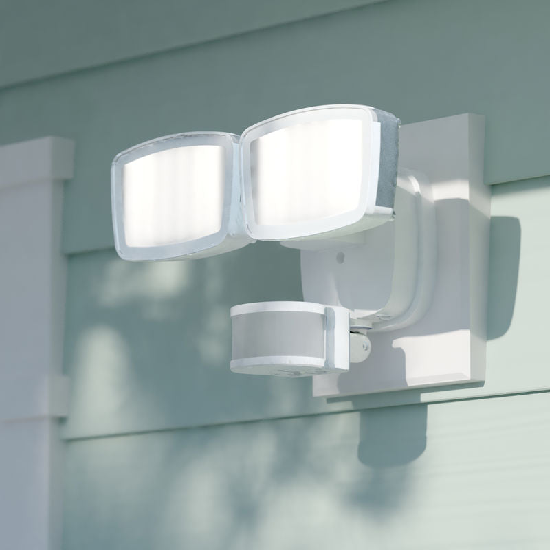 Vaxcel 10.75-in. 2L LED CCT Adj. Outdoor Motion Security Flood Light White 240 Deg.