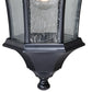 Vaxcel Aberdeen 10" 1-Light Shiny Black 180-Degree Dusk-to-Dawn Outdoor Wall Light With Motion Sensor and Clear Seeded Glass Shade