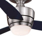 Vaxcel Adrian 44" 	Satin Nickel Contemporary Ceiling Fan With LED Light Kit and Remote Control