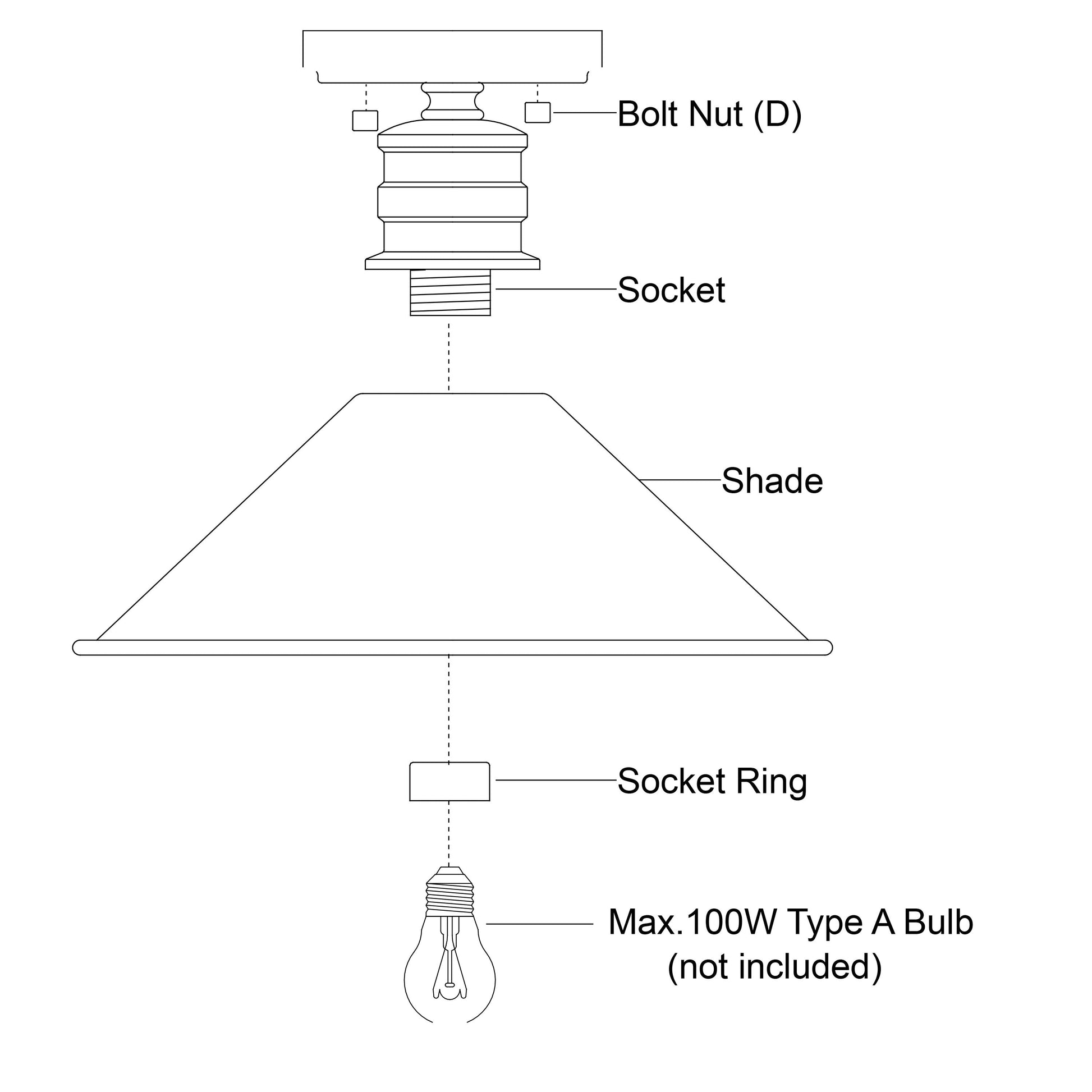 Vaxcel Akron 12" 1-Light Bronze Metal Semi-Flush Mount Ceiling Light With Cone Metal Shade