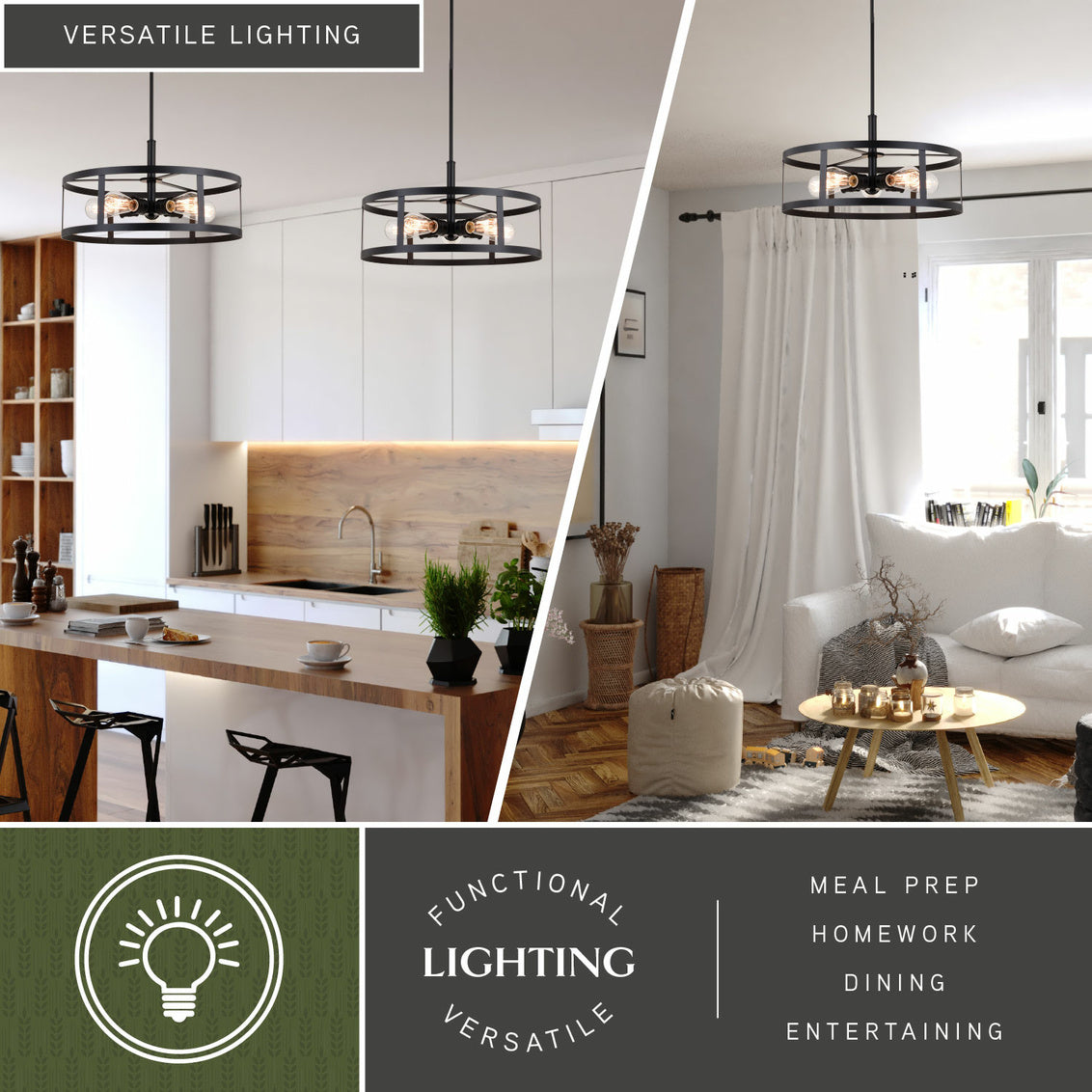 Vaxcel Akron 20-in. 5 Light Pendant Oil Rubbed Bronze