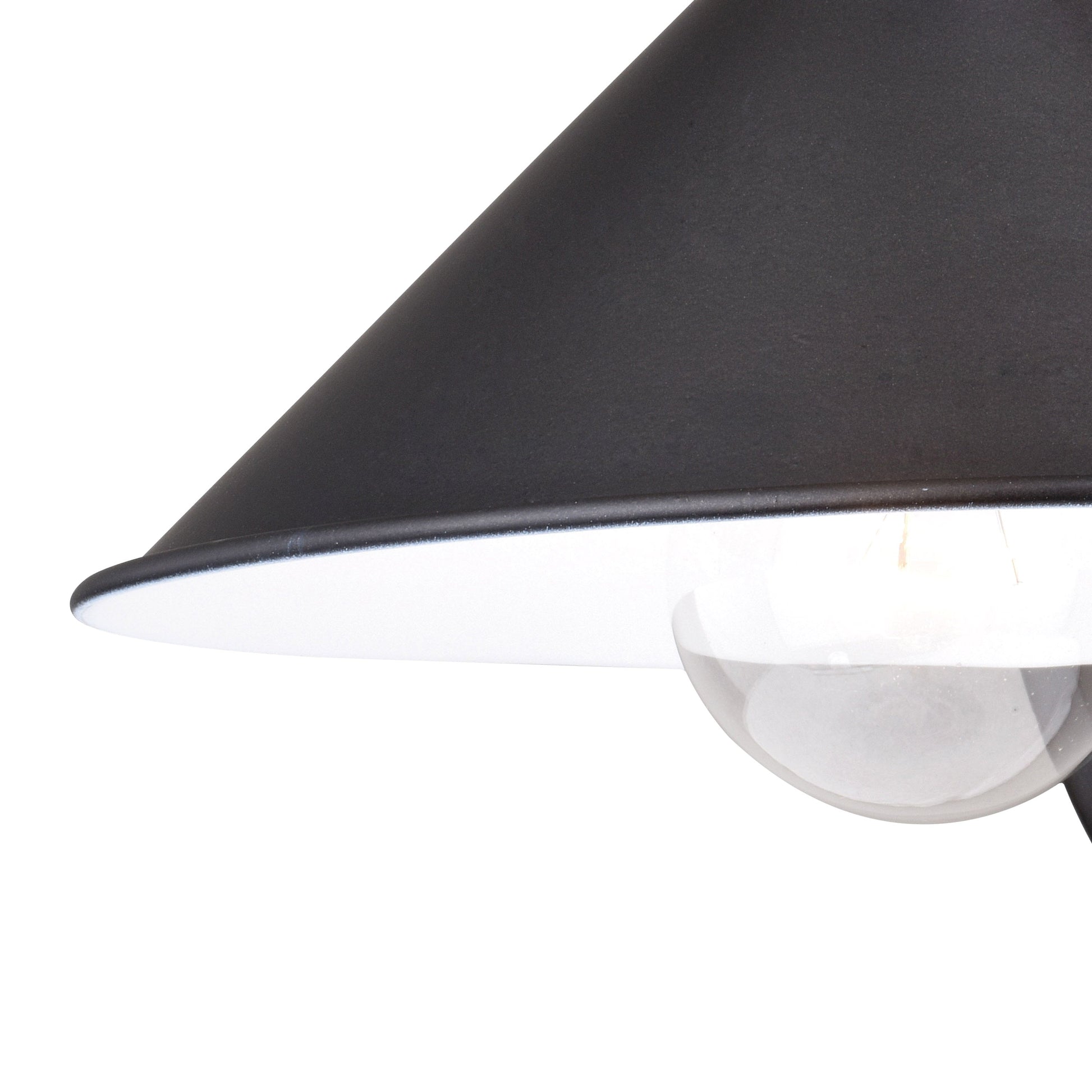 Vaxcel Akron 8" 1-Light Oil Rubbed Bronze and Matte White Vanity Wall Sconce With Metal Shade