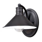 Vaxcel Akron 8" 1-Light Oil Rubbed Bronze and Matte White Vanity Wall Sconce With Metal Shade