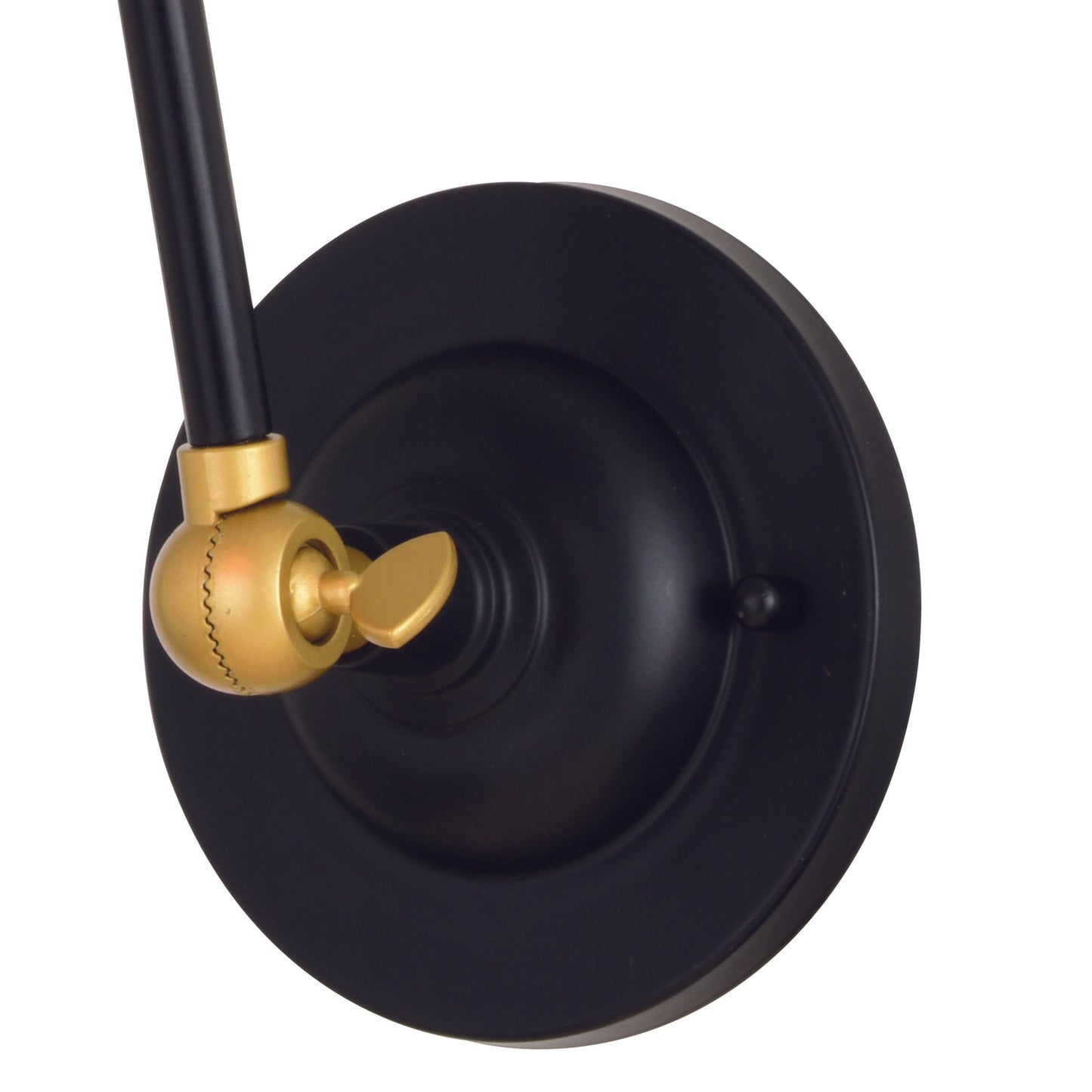 Vaxcel Alexis 6" 1-Light Oil Rubbed Bronze & Satin Gold Adjustable Swing Arm Wall Light With Metal Shade