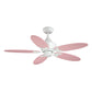 Vaxcel Alice 44" 5-Blade Pink Daisy and White Children Ceiling Fan With LED Light Kit