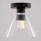 Vaxcel Allerton 12-in. W 3 Light Flush Mount Matte Black