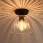 Vaxcel Allerton 12-in. W 3 Light Flush Mount Matte Black