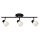 Vaxcel Allerton 12-in. W 3 Light Flush Mount Matte Black