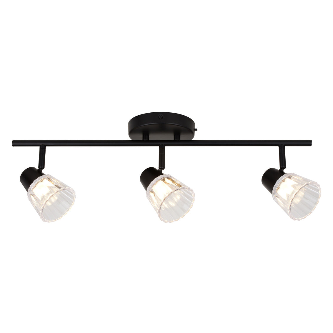 Vaxcel Allerton 12-in. W 3 Light Flush Mount Matte Black