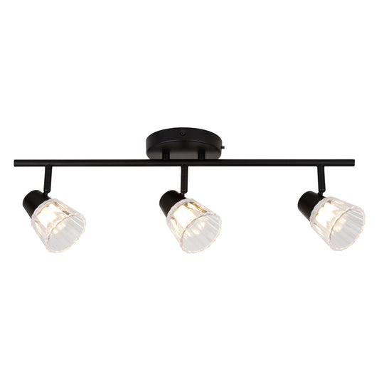 Vaxcel Allerton 12-in. W 3 Light Flush Mount Matte Black