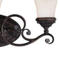 Vaxcel Avenant 23" 3-Light Venetian Bronze Bathroom Vanity Wall Sconce With Etched White Glass Shades