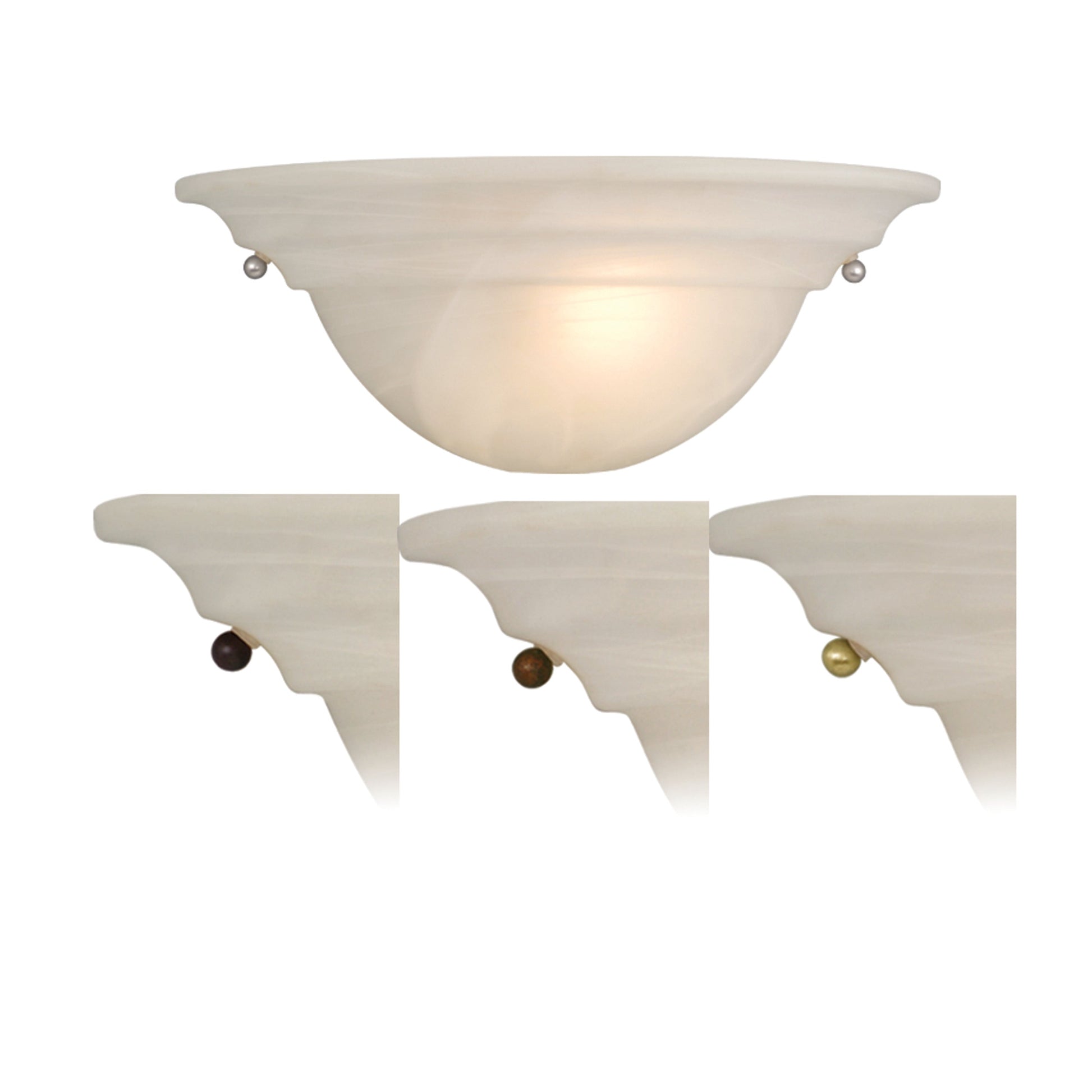 Vaxcel Babylon 13" 1-Light Antique Brass Half-Moon Wall Sconce With White Alabaster Glass Shade