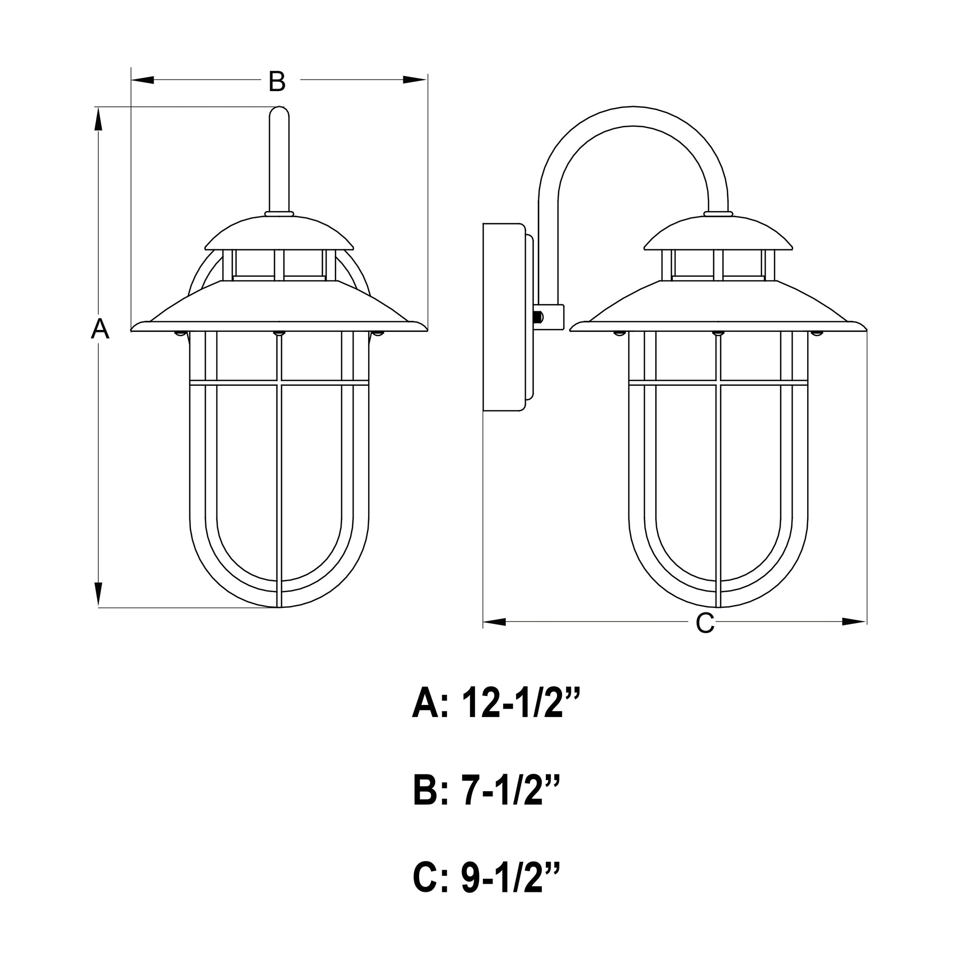 Vaxcel Bar Harbor 8" 1-Light Noble Bronze Coastal Outdoor Wall Lantern With Clear Seeded Glass Shade