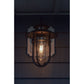 Vaxcel Bar Harbor 8" 1-Light Noble Bronze Coastal Outdoor Wall Lantern With Clear Seeded Glass Shade