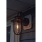 Vaxcel Bar Harbor 8" 1-Light Noble Bronze Coastal Outdoor Wall Lantern With Clear Seeded Glass Shade