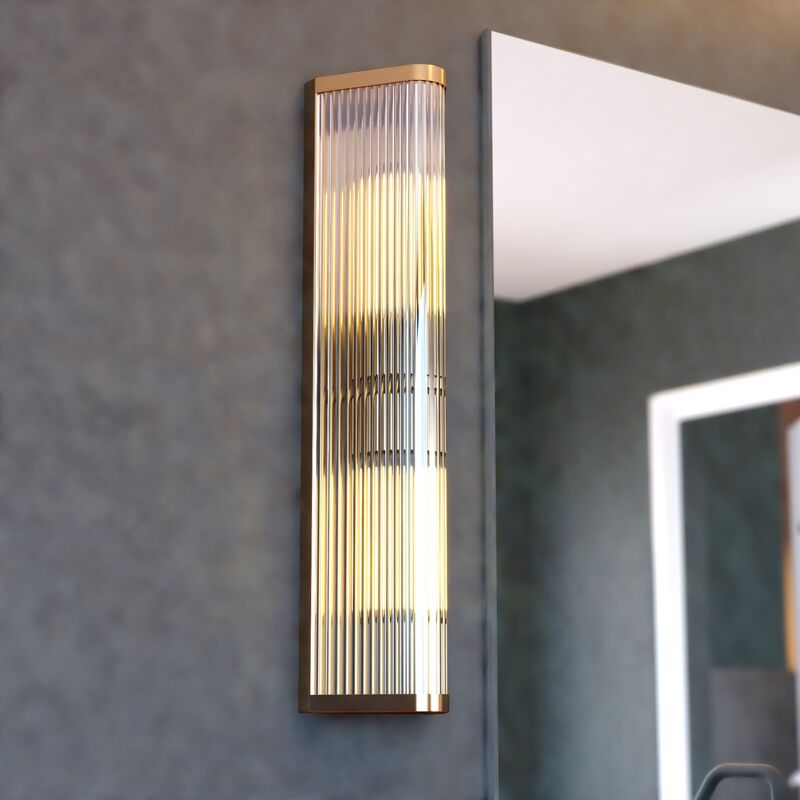 Vaxcel Barbier 22-in. H 2 Light Wall Light Antique Gold
