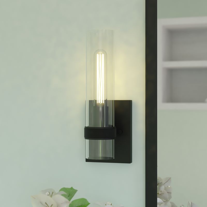 Vaxcel Bari 13-in.H Wall Light Matte Black