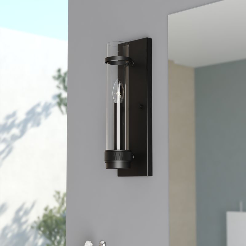 Vaxcel Bari 14-in.H Wall Light Matte Black