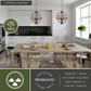 Vaxcel Beaumont 20 in. W 4 Light Pendant Textured Gray with Natural Rope