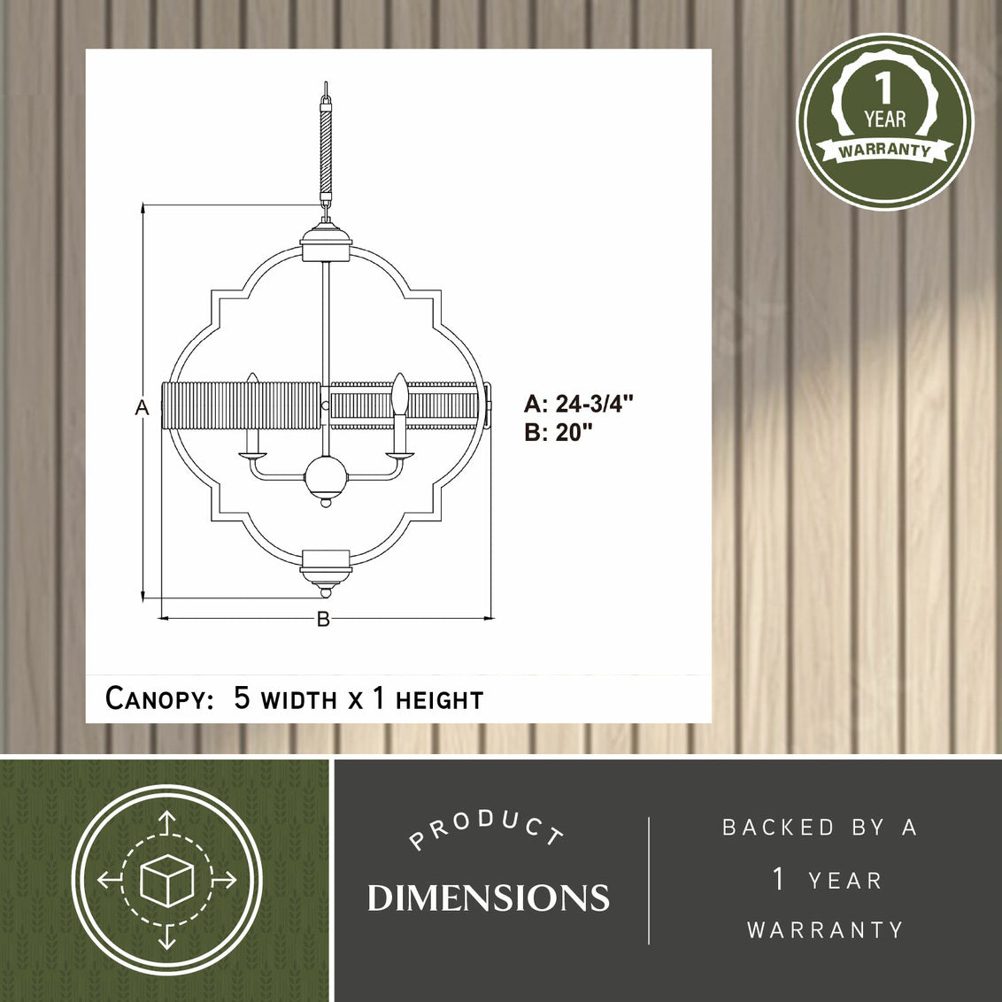 Vaxcel Beaumont 20 in. W 4 Light Pendant Textured Gray with Natural Rope