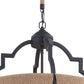 Vaxcel Beaumont 20 in. W 4 Light Pendant Textured Gray with Natural Rope