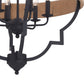 Vaxcel Beaumont 25 in. W 6 Light Pendant Textured Gray with Natural Rope