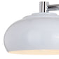 Vaxcel Belmont 28" 3-Light Chrome and White Mid-Century Modern Bathroom Vanity Wall Light With White Metal Dome Shades