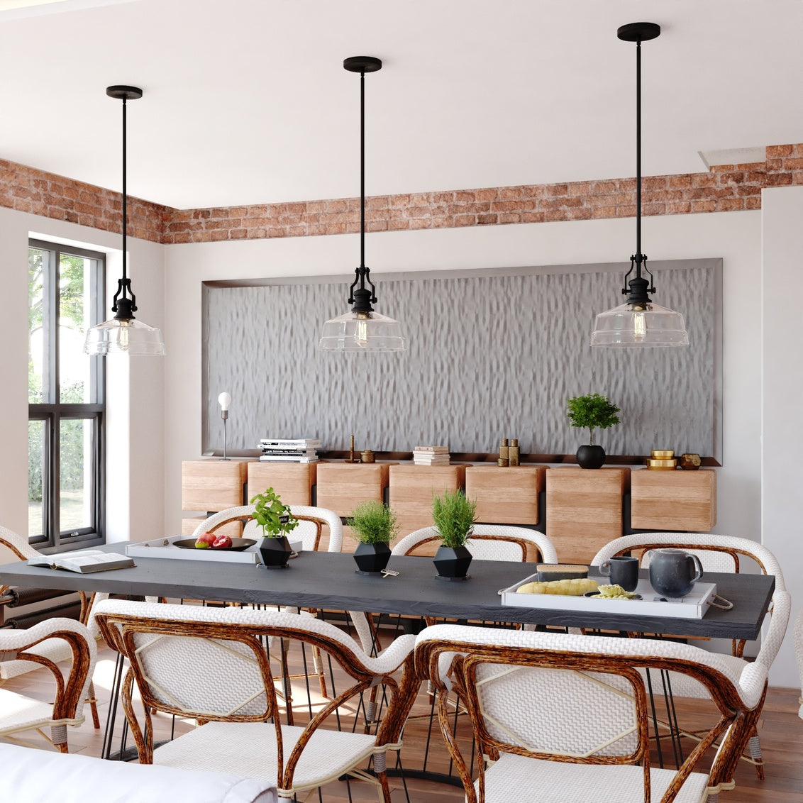 Vaxcel Beloit 12-in. Pendant Matte Black